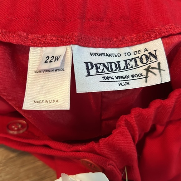 Pendleton Vintage 1950s 100% Wool Red Western Skirt Size 22W - Picture 5 of 8